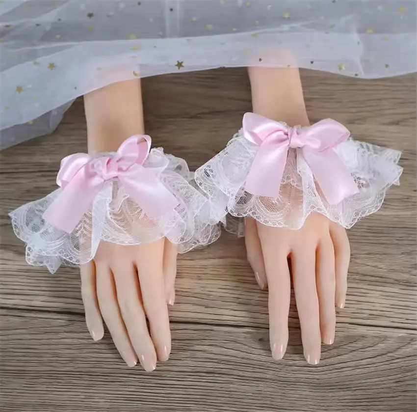 Cosplay Prop Bow - Guantes japoneses con lazo Multicolor para