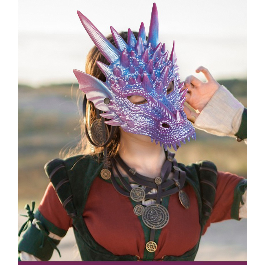 Máscara de Dragón Azul perla c - Cosplay Prop Blueprints reseña y precio