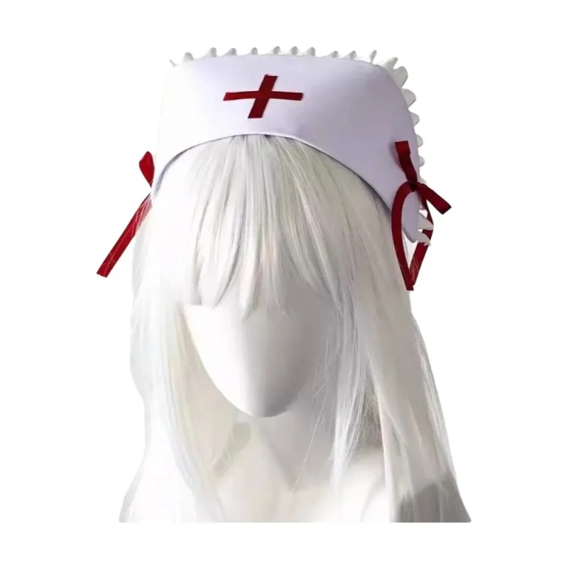 Nuevo gorro de enfermera gótic - Cosplay Prop Bow reseña y precio