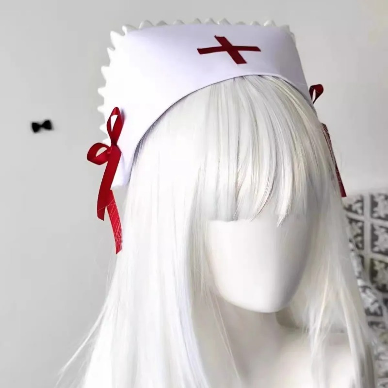 Nuevo gorro de enfermera gótic - Cosplay Prop Bow reseña y precio